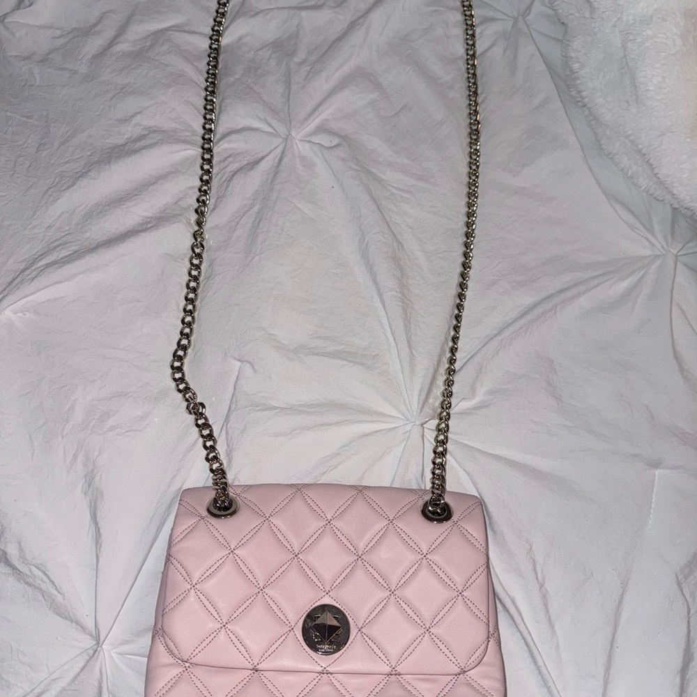 Kate spade ♠️ Quilted Pink Chain Shoulder Bag